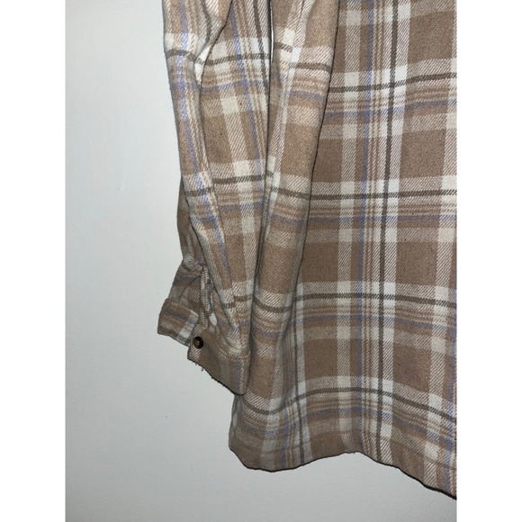 PRINCESS POLLY Mila Oversized Flannel Button Down Jacket Long Sleeve Shacket - Picture 12 of 12